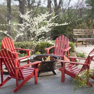 Coral Coast Red Adirondack Fire Pit Chat Set   MP126 1