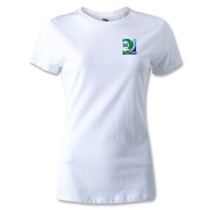 FIFA Confederations Cup 2013 Womens Small Emblem T Shirt (White)