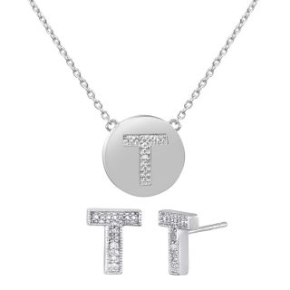 ONLINE ONLY   Diamond Addiction Diamond Accent Initial T Set, Womens