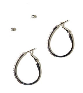 Silver AEO Hoop & Stud Earring Set, Womens One Size