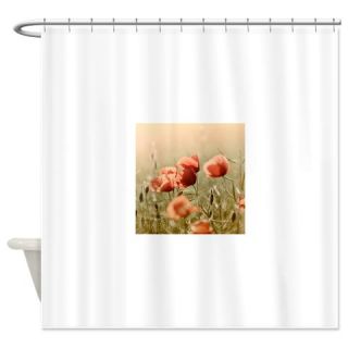  Field of Red Poppies Shower Curtain  Use code FREECART at Checkout