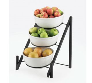 Cal Mil 3 Tier Bowl Stand Only   Holds 10 Bowls, Black