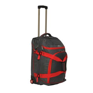 High Sierra Atg3 Charcoal/ Red 26 inch Drop bottom Wheeled Upright Duffel Bag