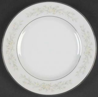 Four Crown Sintra Bread & Butter Plate, Fine China Dinnerware   White & Yellow F