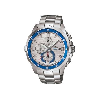 Casio Edifice Marine Mens Silver Tone 20ATM Chronograph Watch