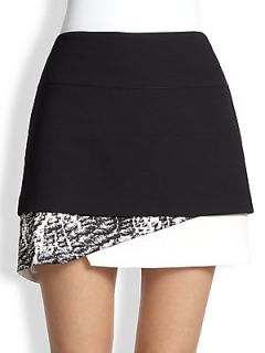 Helmut Lang Layered Mini Skirt   Grey