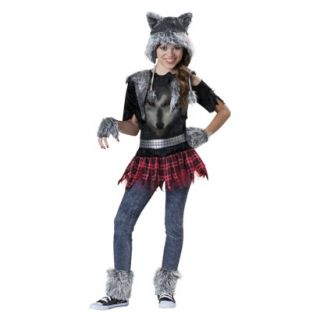Girls Wear Wolf Costume
