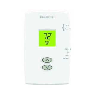 Honeywell TH1210DV1007 PRO 1000 Vertical NonProgrammable Heat Pump Thermostat Backlit, 2H/1C, Dual Powered