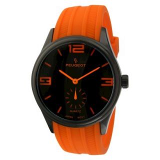 Mens Peugeot Sport Watch   Black/Orange