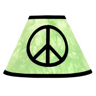 Sweet Jojo Designs Lime Tie Dye Peace Lamp Shade (Lime greenPrint Tie dye with peace signDimensions 7 inches high x 10 inches bottom diameter x 4 inches top diameterMaterial 100 percent cottonLamp base is NOT includedThe digital images we display have 
