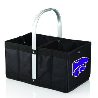 Kansas State Wildcats Black Canvas Basket (Black with Kansas State logoOpen 15.8 inches long x 9.5 inches wide x 8.5 inches highFolded 10 inches long x 2.3 inches wide x 15 inches high )