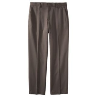 Mens Tailored Fit Checkered Microfiber Pants   Olive 44x30