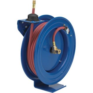 Coxreels Air Hose Reel With Hose   3/8in. x 50ft. Hose, Max. 300 PSI