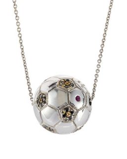 Diamond Soccer Ball Pendant Necklace