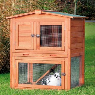 TRIXIE Rabbit Hutch with Peaked Roof   Medium Multicolor   62338