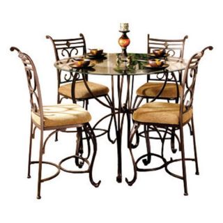 Excalibur Counter Height 5 Piece Dining Set Multicolor   11884