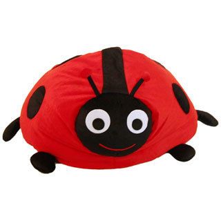 Beansack Red Ladybug Kids Bean Bag Chair (Red and blackMaterials Polyester/ polystyrene beansWeight 4 poundsDiameter 36 x 28 inchesFill Virgin polystyrene UltimaX beansClosure Double YKK zipper is added for durability and then sealed shut for safetyC