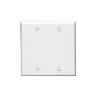 Leviton 88025 Electrical Wall Plate, Blank, 2Gang White