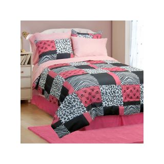 Pink Skulls Comforter Set, Girls