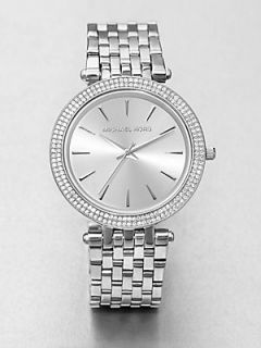 Michael Kors Crystal Stainless Steel Watch   Silver