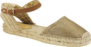Womens Sperry Top Sider Hope   Gold Sparkle Linen Sandals