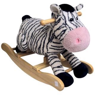 Zany Zebra Rocker With Sound (White, BlackDimensions 16 in. H x 10.5 in. W x 25.5 in. LWeight 10Weight capacity 100 lbs.Battery type AABattery running time N/ACharging time N/ARecommended ages 3 and up )