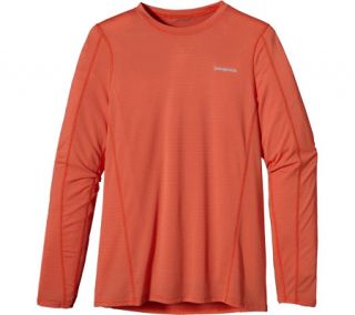 Mens Patagonia Long Sleeve Outpacer Shirt   Eclectic Orange Polyester Shirts