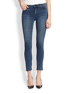 J Brand Maria Ankle Zip Cropped Skinny Jeans   Rumour