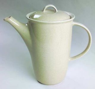 Mikasa Sand Piper Coffee Pot & Lid, Fine China Dinnerware   Stonecraft,Yellowish