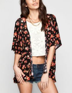 Floral Print Womens Kimono Multi In Sizes Small, Medium, Large For Wo