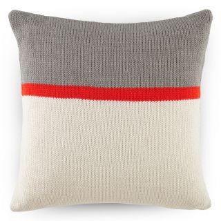 CONRAN Design by Knit Colorblock Decorative Pillow, Gray