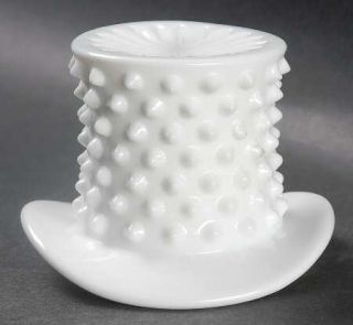Fenton Hobnail Milk Glass Topper (Top Hat) 2   Milk Glass