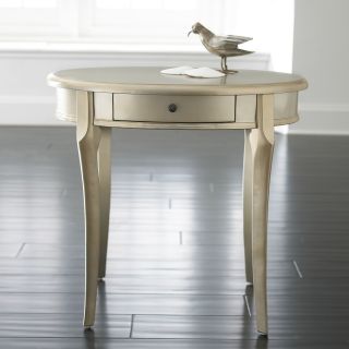 Oval Accent Table, Silver