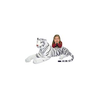 Melissa & Doug Plush Tiger Stuffed Animal, Black/White