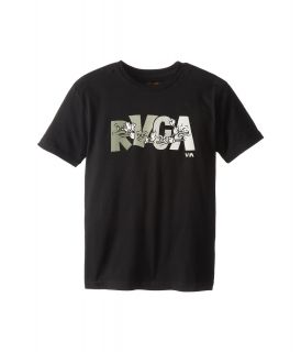 RVCA Kids Big RVCA Fight Tee Boys T Shirt (Black)
