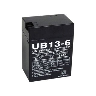 UPG Sealed Lead Acid Battery   AGM type, 6V, 13 Amps, Model# UB6130TOY