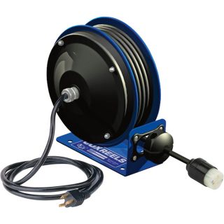 Coxreels Compact Power Cord Reel   30 Ft., 12/3 Cord With Single Receptacle,