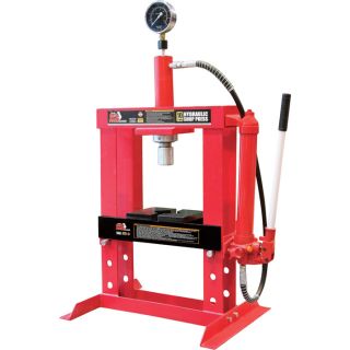 Torin Big Red Hydraulic Shop Press with Gauge Dial   10 Ton, Model T51003