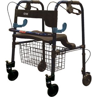 Drive Deluxe Clever Lite Rollator Walker With 5 inch Casters