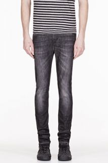 Nudie Jeans Black Organic Faded High Kai Jeans
