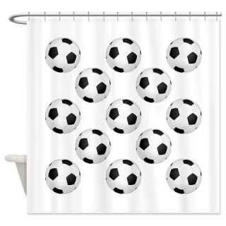  Soccer Balls Shower Curtain  Use code FREECART at Checkout