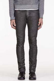 Diesel Slate Grey Leather_look Tepphar Jeans