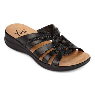 Yuu Janson Slide Sandals, Black, Womens