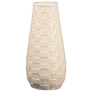 Privilege Large Ceramic White Vase (WhiteDimensions 18 inches high x 8 inches wide x 8 inches deepThis custom made item will ship within 1 10 business days. )