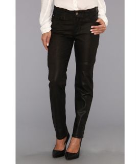 NYDJ Petite Sheri Skinny in Beat Leather Coating Womens Jeans (Black)