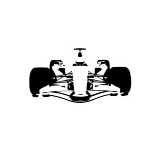 Racing Car Automobile Simple Vinyl Wall Art Decal (BlackEasy to apply, instructions includedDimensions 22 inches wide x 35 inches long )