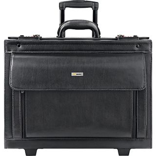 Leather Rolling Computer Catalog Case   Black