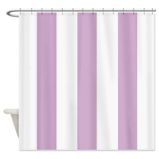  White and Lavender Stripes Shower Curtain  Use code FREECART at Checkout