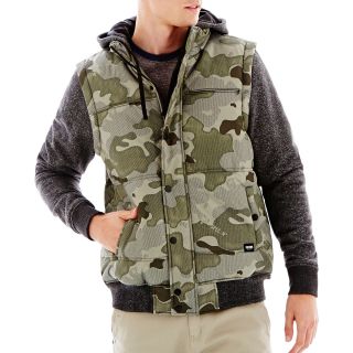 Zoo York Puffer Vest Hooded Jacket, Camo The Ramble, Mens