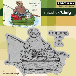 Penny Black Dropping You A Line Cling Rubber Stamp